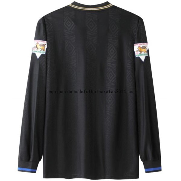 Nuevo 2ª Manga Larga Manchester United Retro 1992 1994 Verde Negro Baratas