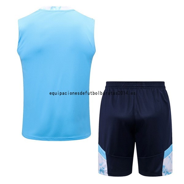 Nuevo Entrenamiento Sin Mangas Conjunto Completo Marsella 2022 2023 Azul I Blanco Baratas