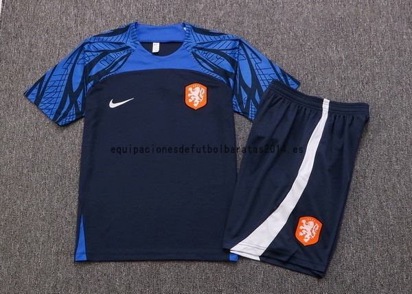Nuevo Entrenamiento Conjunto Completo Países Bajos 2022 Azul I Marino Baratas
