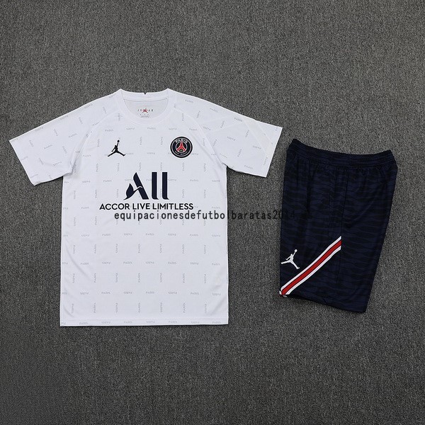 Nuevo Entrenamiento Conjunto Completo Paris Saint Germain 22/23 Blanco Azul Baratas