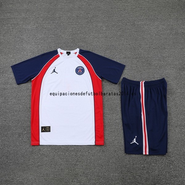 Nuevo Entrenamiento Conjunto Completo Paris Saint Germain 22/23 Blanco Rojo Azul Baratas