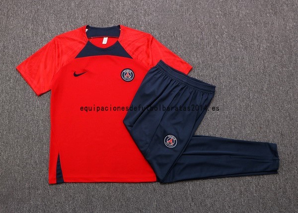 Nuevo Entrenamiento Conjunto Completo Paris Saint Germain 22/23 Rojo Azul Baratas