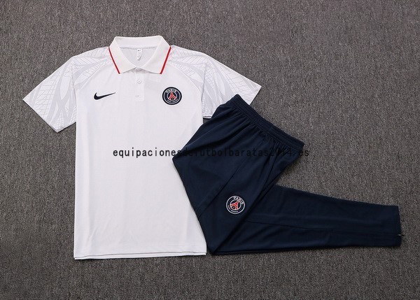 Nuevo Conjunto Completo Polo Paris Saint Germain 22/23 Blanco Azul Marino Baratas