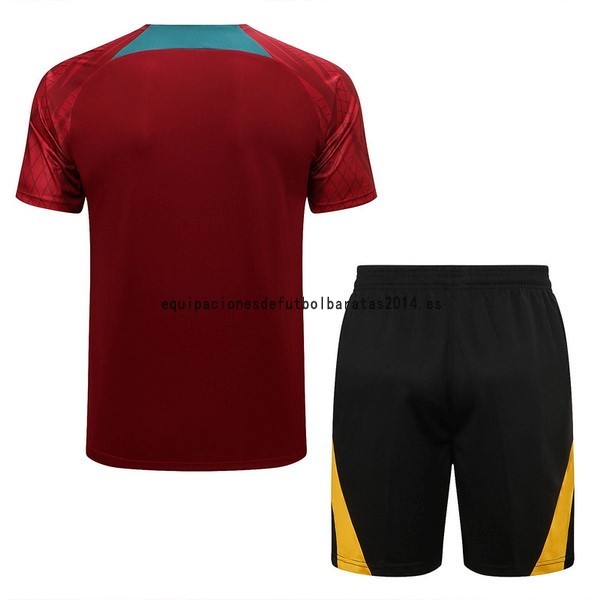 Nuevo Entrenamiento Conjunto Completo Portugal 2022 Rojo I Verde Negro Baratas