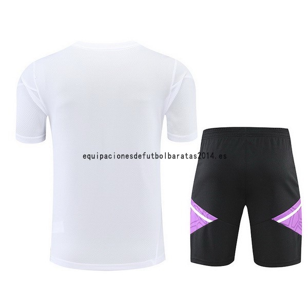 Nuevo Entrenamiento Conjunto Completo Real Madrid 22/23 Blanco II Purpura Negro Baratas