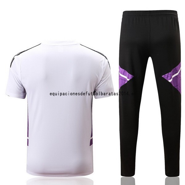 Nuevo Entrenamiento Conjunto Completo Real Madrid 22/23 Blanco Negro Purpura Baratas