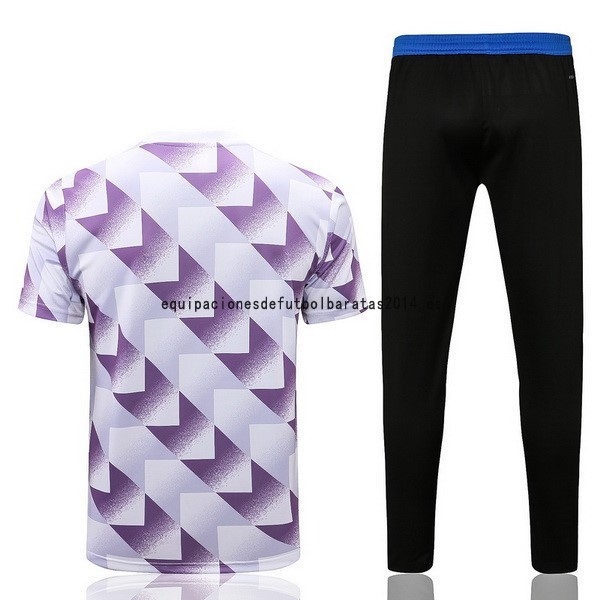 Nuevo Entrenamiento Conjunto Completo Real Madrid 22/23 Blanco Purpura Negro Baratas