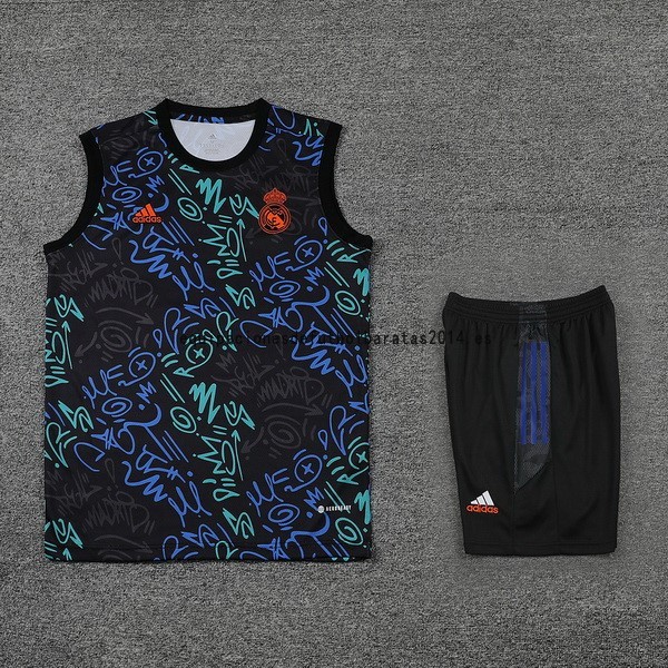 Nuevo Entrenamiento Sin Mangas Conjunto Completo Real Madrid 22/23 Negro I Verde Baratas
