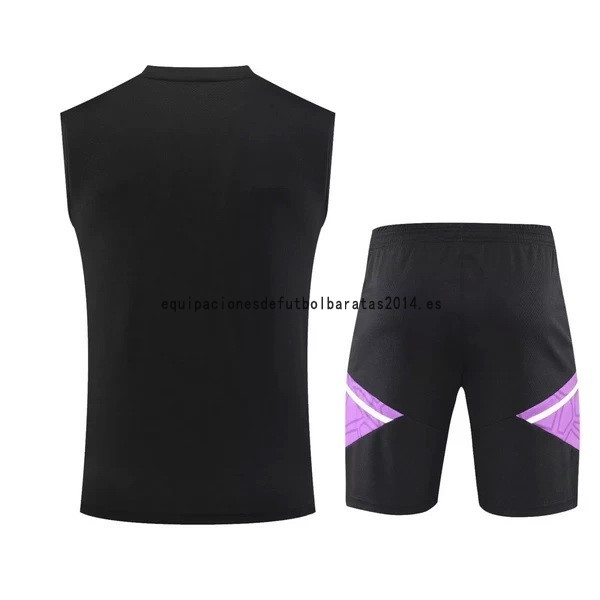 Nuevo Entrenamiento Sin Mangas Conjunto Completo Real Madrid 22/23 Negro Purpura Baratas