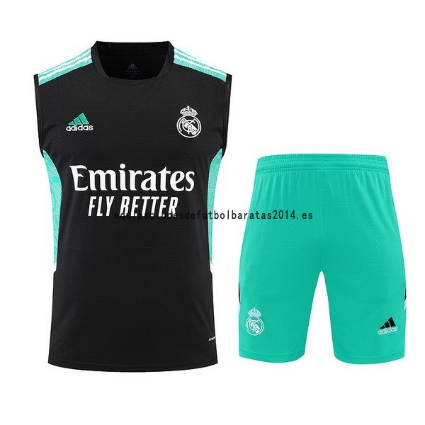 Nuevo Entrenamiento Sin Mangas Conjunto Completo Real Madrid 22/23 Negro Verde Baratas