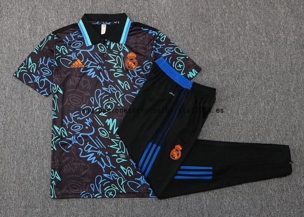 Nuevo Conjunto Completo Polo Real Madrid 22/23 Negro Verde Azul Baratas