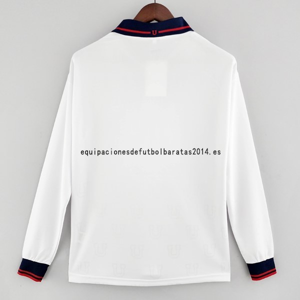 Nuevo 2ª Manga Larga Universidad De Chile Retro 1998 Blanco Baratas