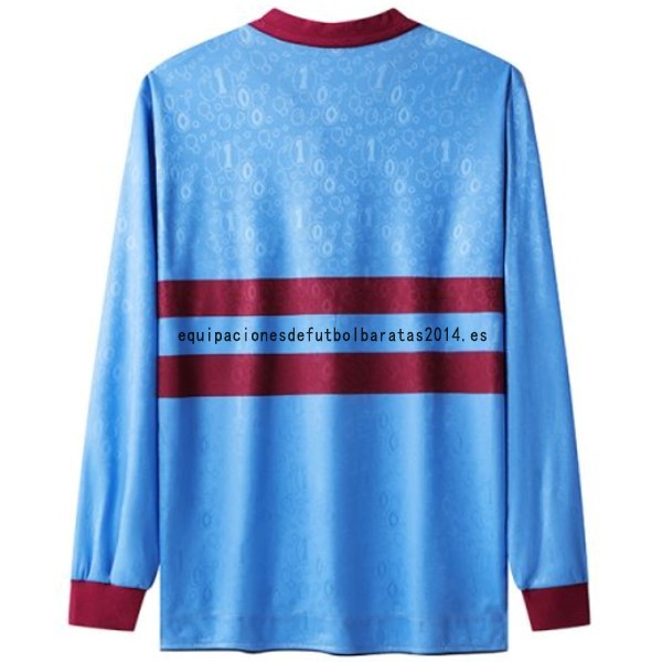 Nuevo 2ª Manga Larga West Ham United Retro 1995 1997 Azul Baratas